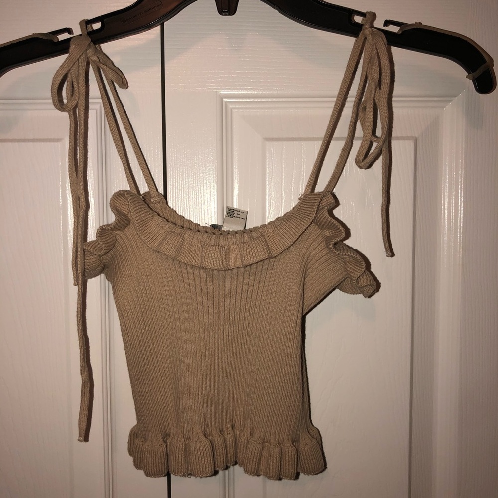 Tan crop top